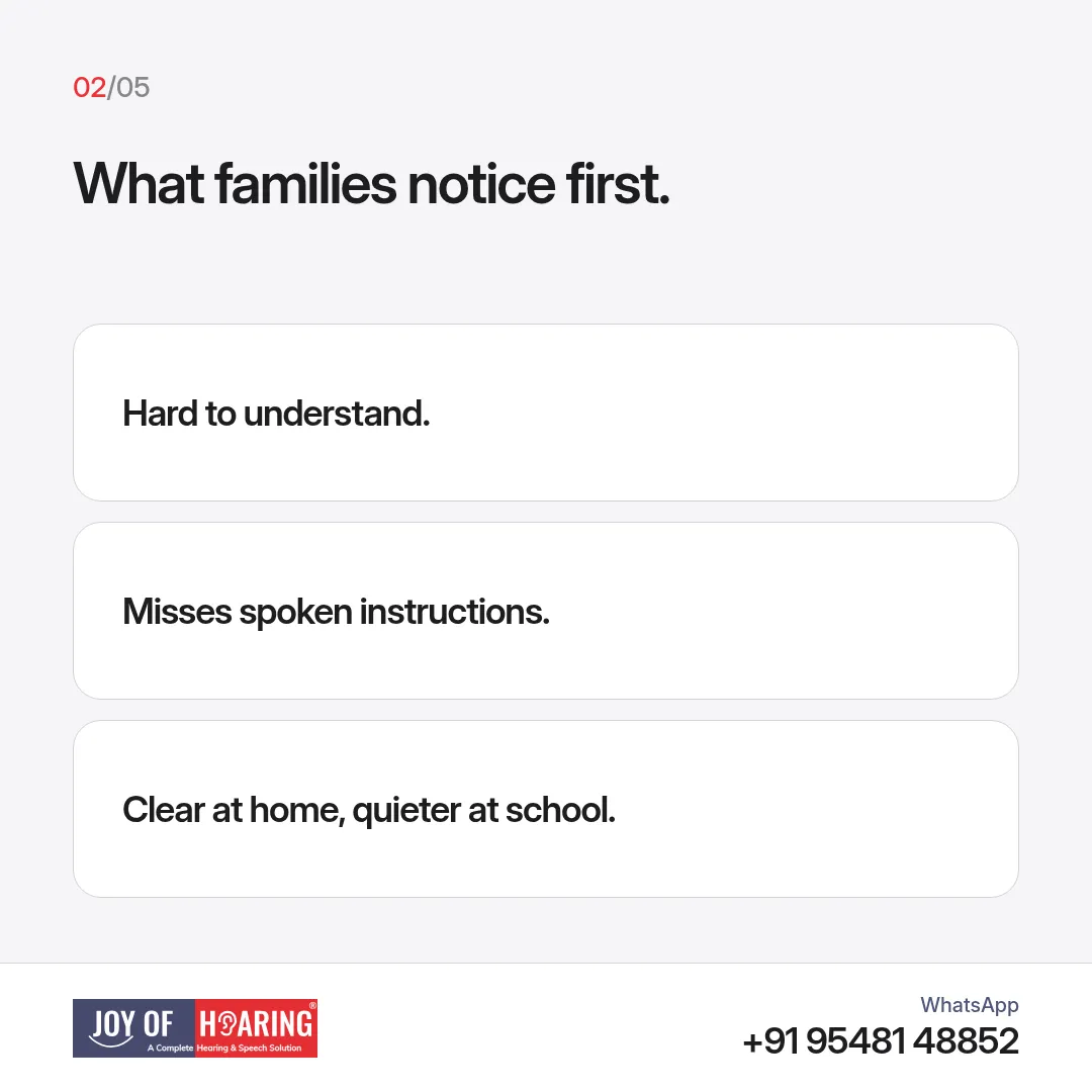 Three signs families notice first.